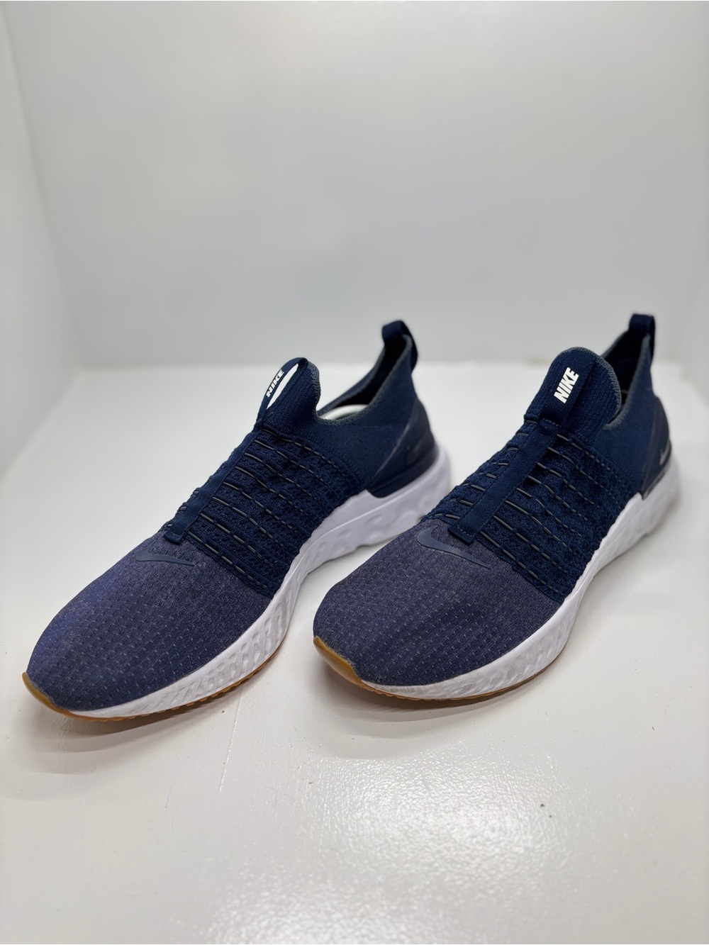 Nike React Phantom Run Flyknit 2 Running Shoes Blue Men's Size 14 Slip-On Sneake - Picture 5 of 14